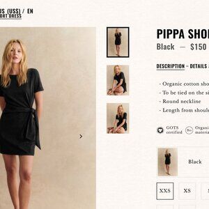 Purple Sezane Pippa side-tie mini dress - excellent used condition